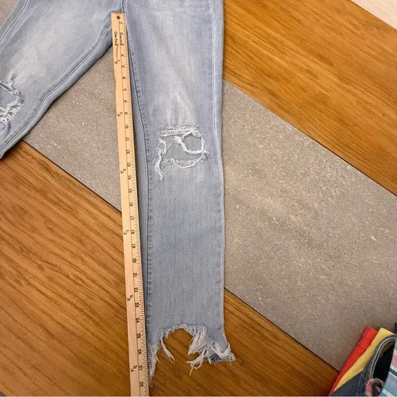 L'AGENCE High Line High Rise Skinny Jeans in Classic Brasie Distressed Size 25 - Picture 14 of 15